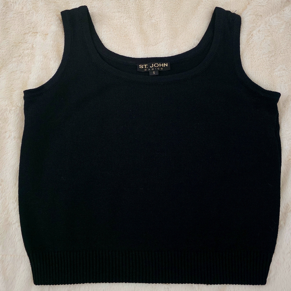 St. John Classic Black Tank Top